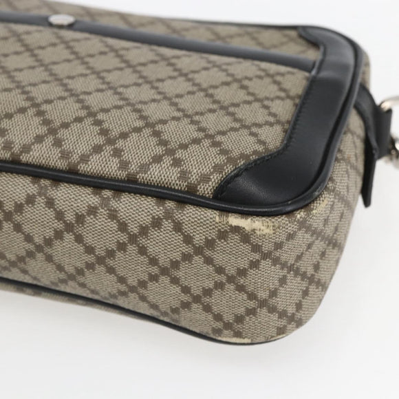 GUCCI Diamante Clutch Bag PVC Leather Beige 267921 Auth 164504