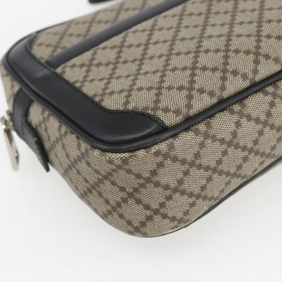 GUCCI Diamante Clutch Bag PVC Leather Beige 267921 Auth 164504