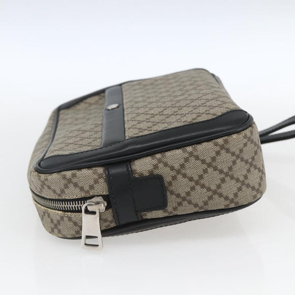 GUCCI Diamante Clutch Bag PVC Leather Beige 267921 Auth 164504