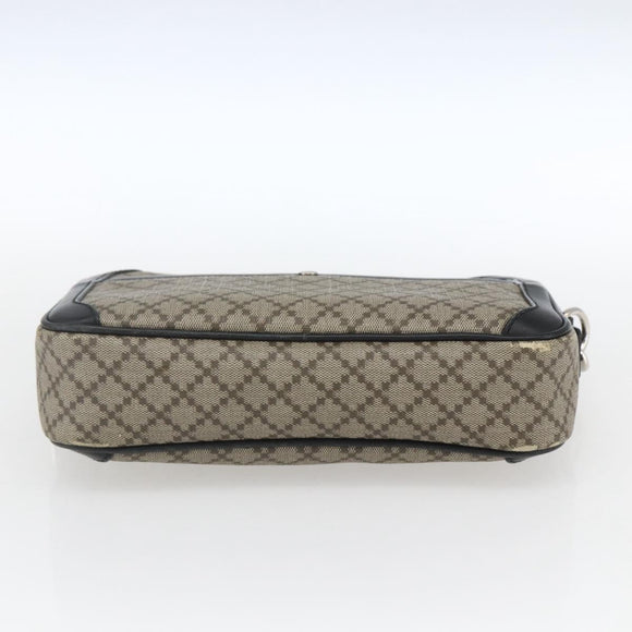 GUCCI Diamante Clutch Bag PVC Leather Beige 267921 Auth 164504