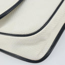 SAINT LAURENT Shoulder Bag PVC White Gold Auth 164505-15