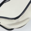 SAINT LAURENT Shoulder Bag PVC White Gold Auth 164505-9