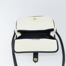 SAINT LAURENT Shoulder Bag PVC White Gold Auth 164505-11
