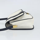 SAINT LAURENT Shoulder Bag PVC White Gold Auth 164505-4