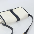 SAINT LAURENT Shoulder Bag PVC White Gold Auth 164505-6