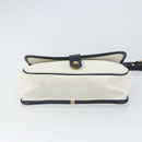 SAINT LAURENT Shoulder Bag PVC White Gold Auth 164505-5