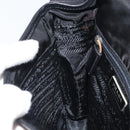 PRADA Umhängetasche Nylon Schwarz Silber Auth 164506-20