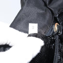 PRADA Umhängetasche Nylon Schwarz Silber Auth 164506-12
