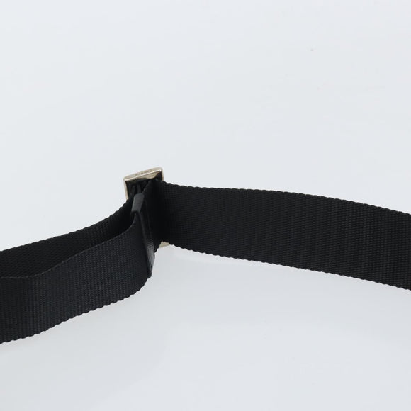 PRADA Umhängetasche Nylon Schwarz Silber Auth 164506