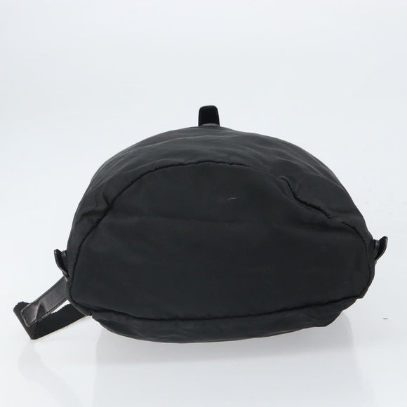 PRADA Backpack Nylon Black Silver Auth 164508