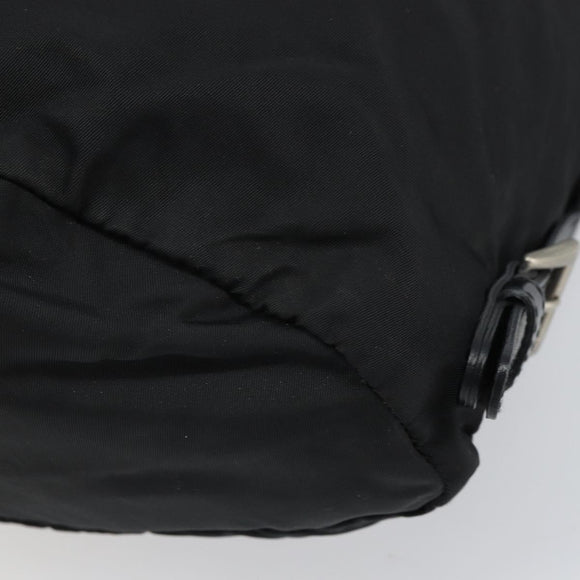 PRADA Backpack Nylon Black Silver Auth 164508