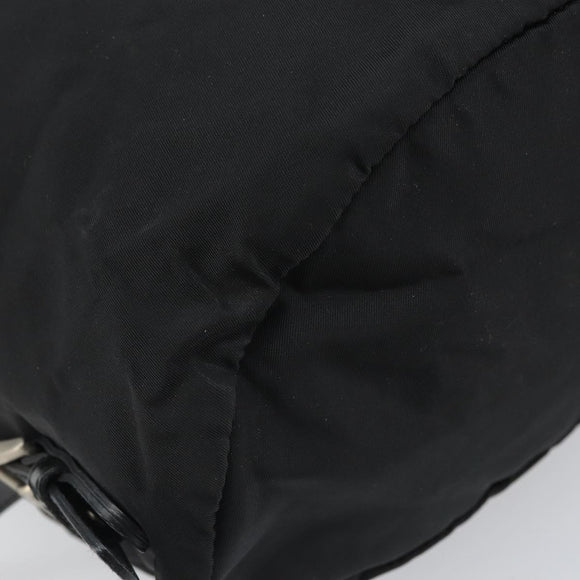 PRADA Backpack Nylon Black Silver Auth 164508