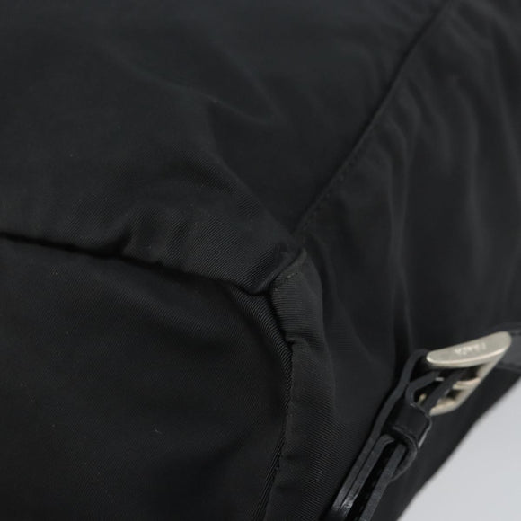 PRADA Backpack Nylon Black Silver Auth 164508