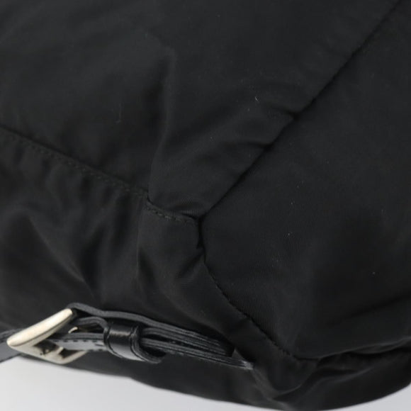 PRADA Backpack Nylon Black Silver Auth 164508