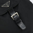 PRADA Backpack Nylon Black Silver Auth 164508-9
