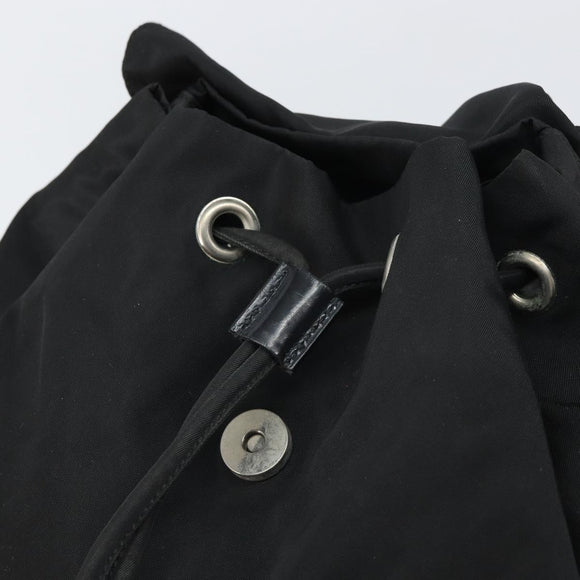PRADA Backpack Nylon Black Silver Auth 164508