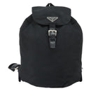 PRADA Backpack Nylon Black Silver Auth 164508-13