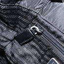 PRADA Backpack Nylon Black Silver Auth 164508-26