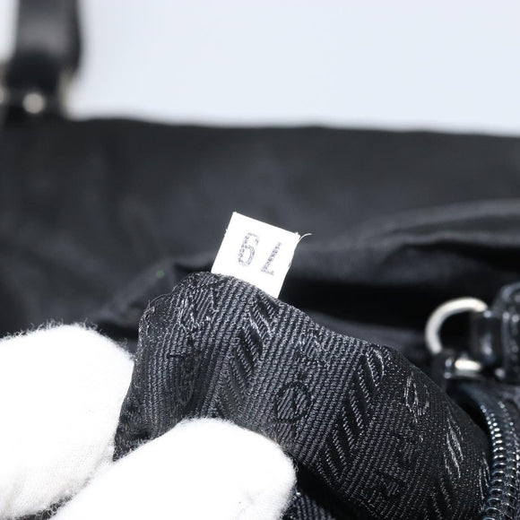 PRADA Backpack Nylon Black Silver Auth 164508