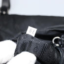 PRADA Backpack Nylon Black Silver Auth 164508-12