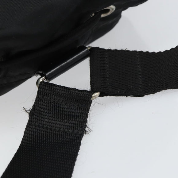PRADA Backpack Nylon Black Silver Auth 164508
