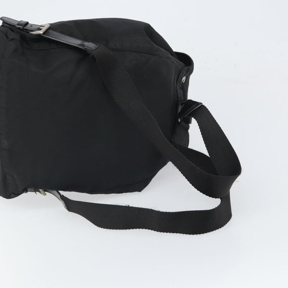 PRADA Backpack Nylon Black Silver Auth 164508