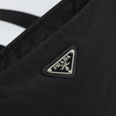 PRADA Shoulder Bag Nylon Black Silver Auth 164510-17