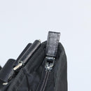 PRADA Shoulder Bag Nylon Black Silver Auth 164510-18