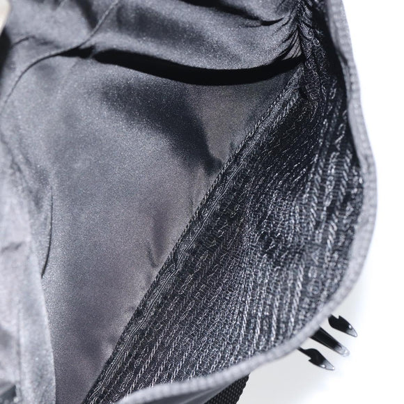 PRADA Shoulder Bag Nylon Black Silver Auth 164510