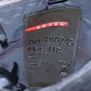 PRADA Shoulder Bag Wool Leather Black Silver Auth 164511-18