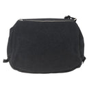 PRADA Shoulder Bag Wool Leather Black Silver Auth 164511-2