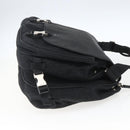 PRADA Shoulder Bag Wool Leather Black Silver Auth 164511-4