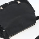 PRADA Shoulder Bag Wool Leather Black Silver Auth 164511-6