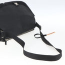 PRADA Shoulder Bag Wool Leather Black Silver Auth 164511-7