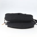 PRADA Shoulder Bag Wool Leather Black Silver Auth 164511-5