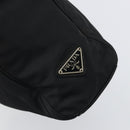 PRADA Hand Bag Nylon plastic Black Clear Silver Auth 164512-10