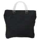 PRADA Hand Bag Nylon plastic Black Clear Silver Auth 164512-13