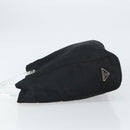 PRADA Hand Bag Nylon plastic Black Clear Silver Auth 164512-4