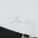 PRADA Hand Bag Nylon plastic Black Clear Silver Auth 164512-8