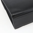 Burberrys Business Bag Leather Black Silver Auth 164514-13