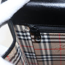 Burberrys Business Bag Leather Black Silver Auth 164514-15