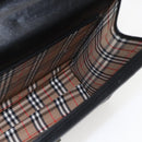 Burberrys Business Bag Leather Black Silver Auth 164514-17