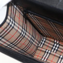 Burberrys Business Bag Leather Black Silver Auth 164514-18