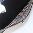 Burberrys Business Bag Leather Black Silver Auth 164514-20