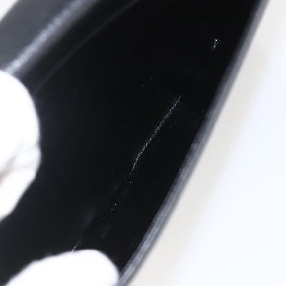 Burberrys Business Bag Leather Black Silver Auth 164514