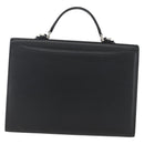 Burberrys Business Bag Leather Black Silver Auth 164514-3