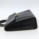 Burberrys Business Bag Leather Black Silver Auth 164514-4