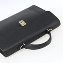 Burberrys Business Bag Leather Black Silver Auth 164514-6