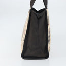 BURBERRY Nova Check Tote Bag Canvas Beige Silver Auth 164516-3