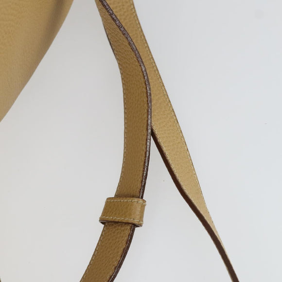 PRADA Backpack Nylon Leather Beige Silver Auth 164518